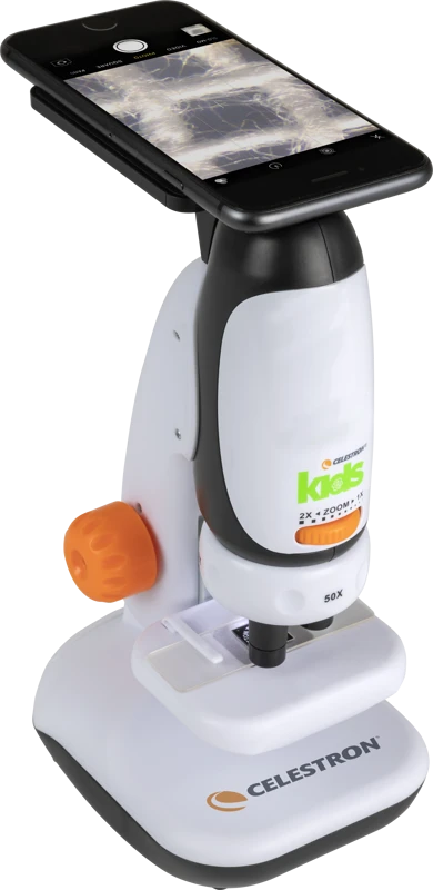 Mikroskopas vaikams Celestron su telefono adapteriu