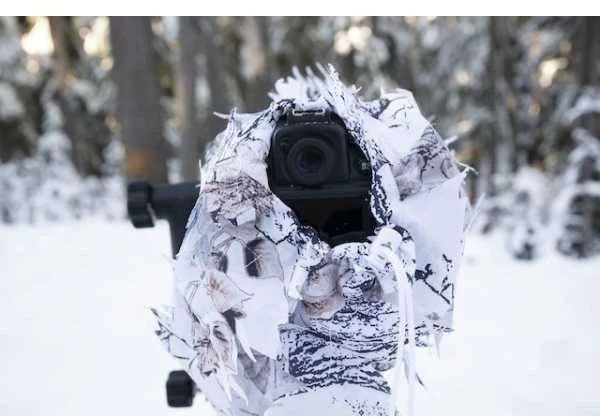 Tragopan Maskuotė 3D didesniam foto objektyvui sniegas
