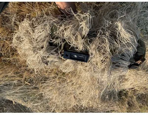 Tragopan Maskuotė Ghillie dideliam foto objektyvui smėlio spalvos