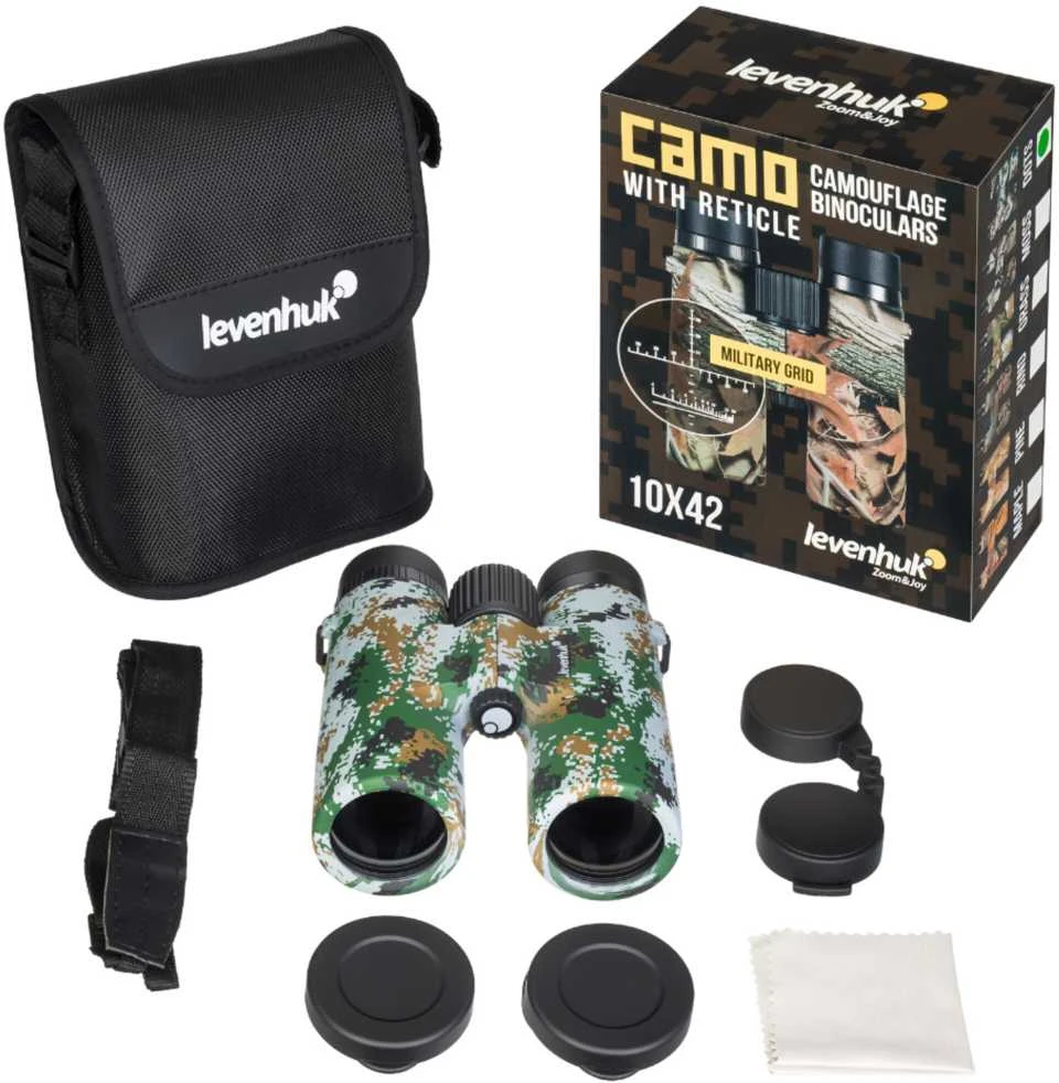 Žiūronai Levenhuk 10x42 Camo Dots