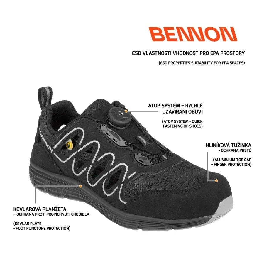 Bennon Darbo sandalai BNN REBEL S1P ESD