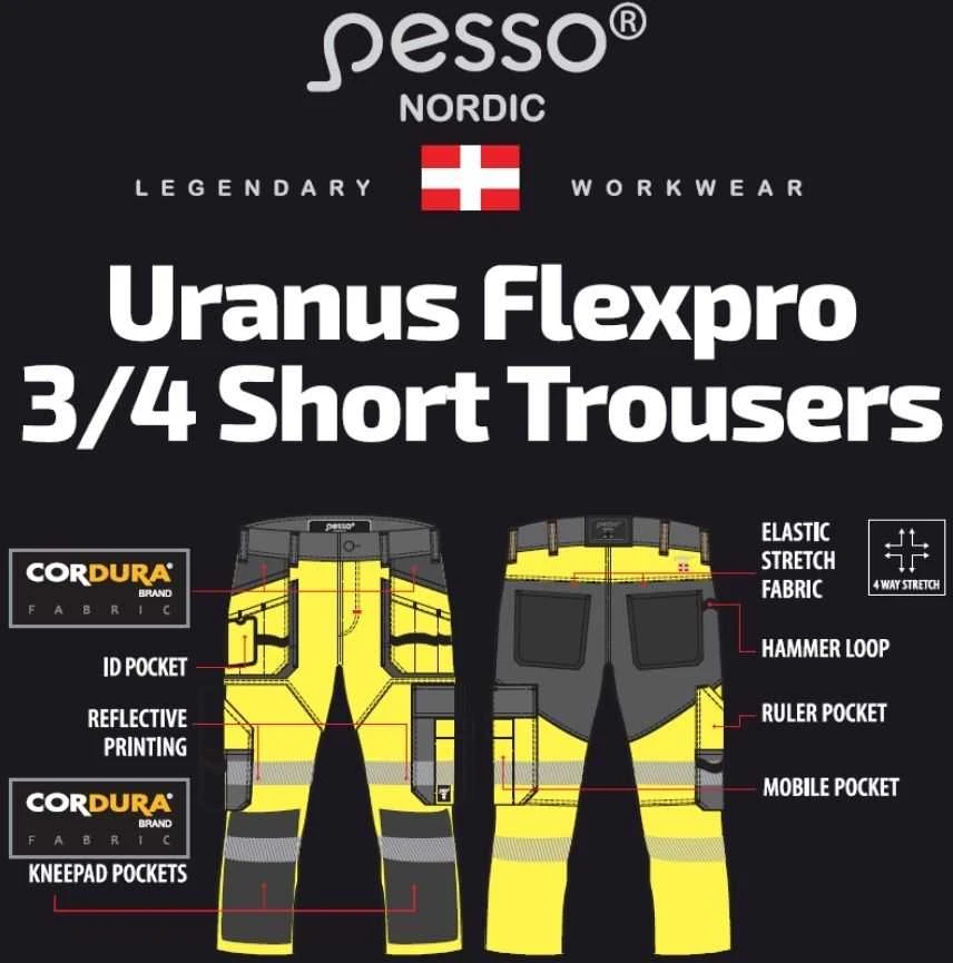 Bridžai Pesso Uranus 135, geltoni (Spandex/Cordura)