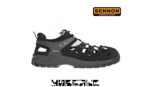 Darbiniai sandalai BENNON Bombis S1P ESD SRC, pilki