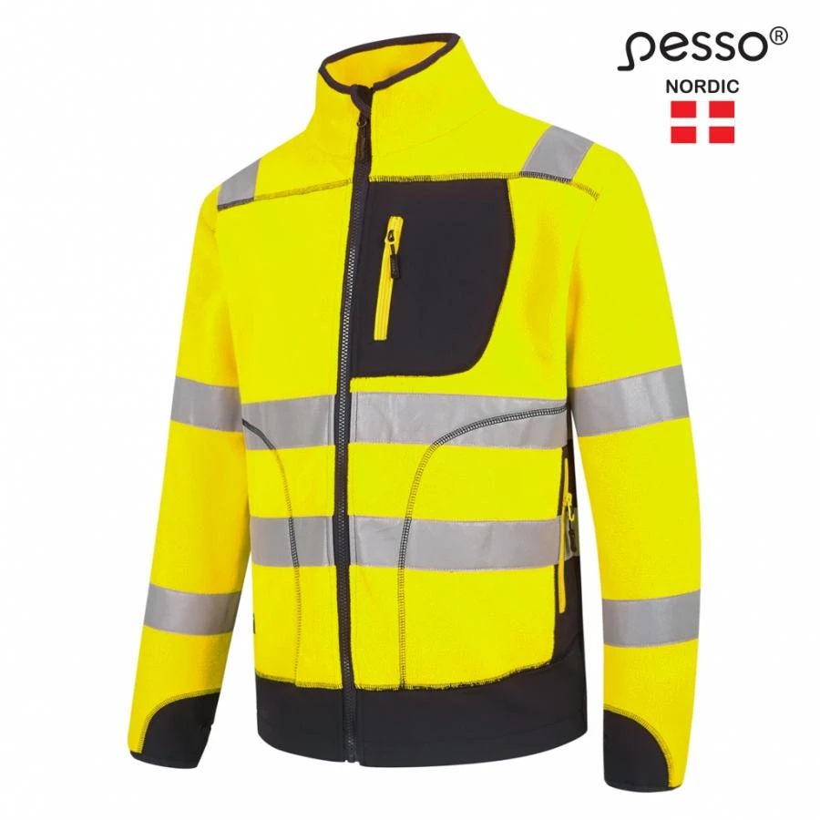Džemperis Fleece Pesso geltonas/mėlynas