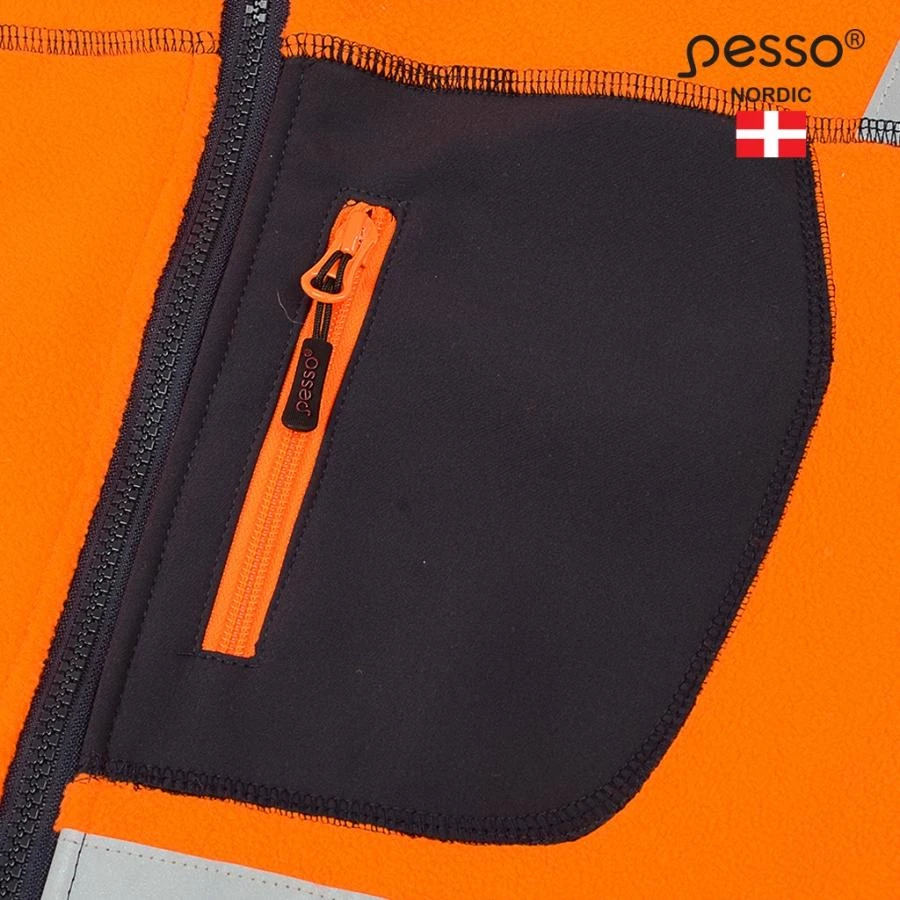 Džemperis Pesso Fleece oranžinis, mėlynas