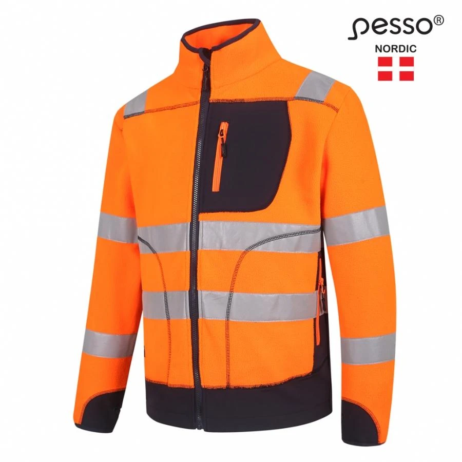Džemperis Pesso Fleece oranžinis, mėlynas