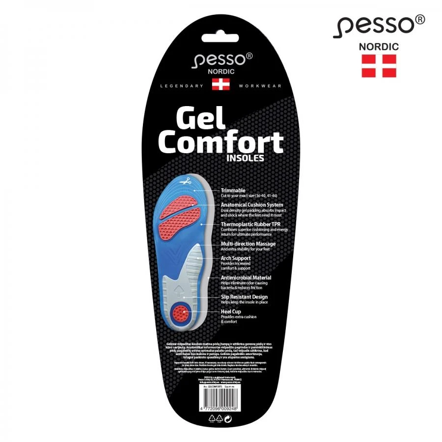 Geliniai vidpadžiai Gel Comfort 41-46, Pesso