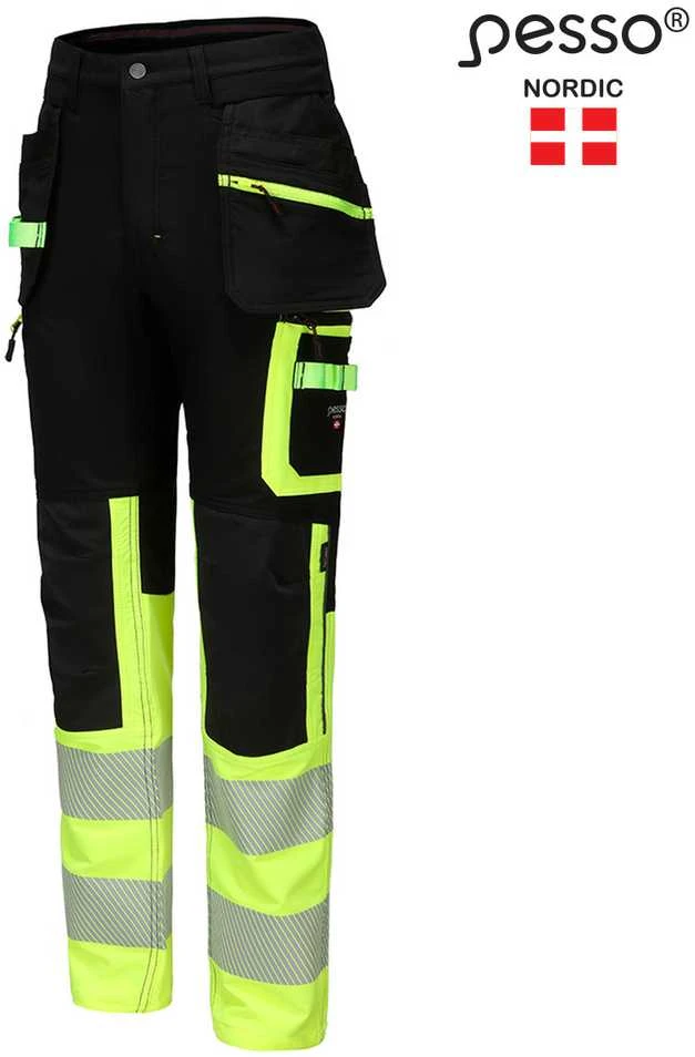 Kelnės Pesso JUPITER 175HVG Ripstop stretch (juoda/geltona)