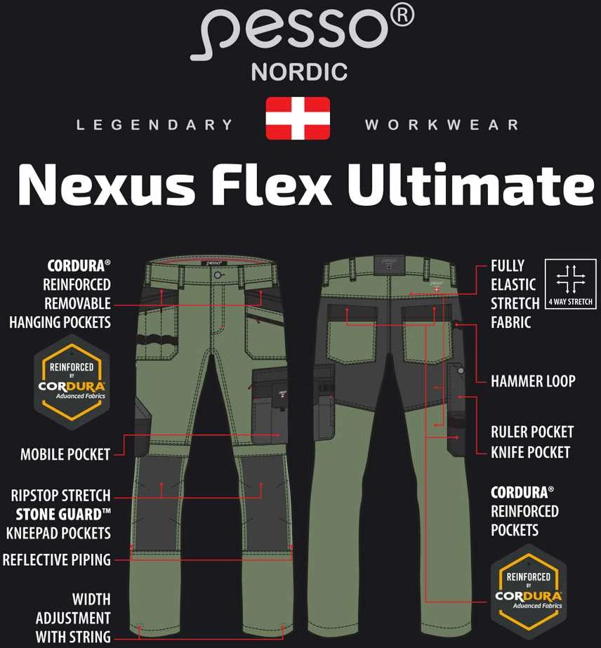 Kelnės Pesso NEXUS 185(olive žalias)