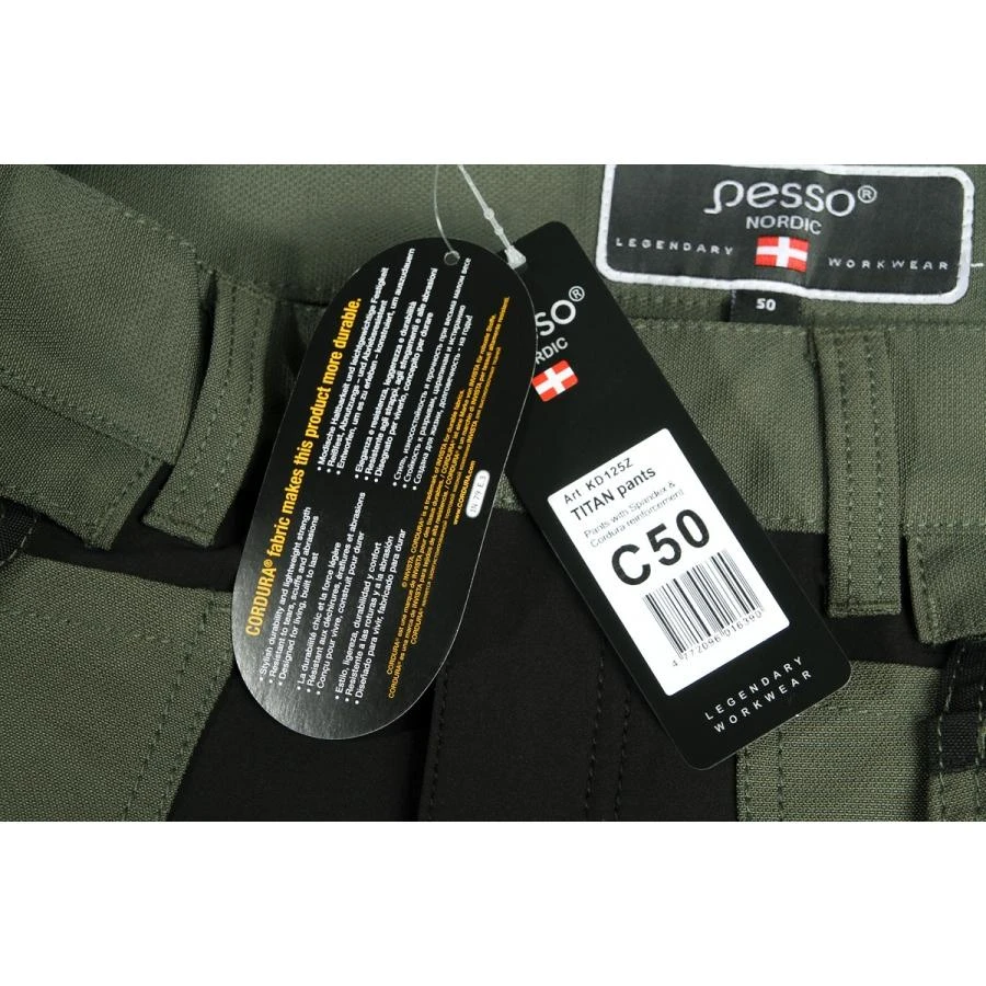 Kelnės Pesso Titan 125 (Spandex/Cordura) žalios