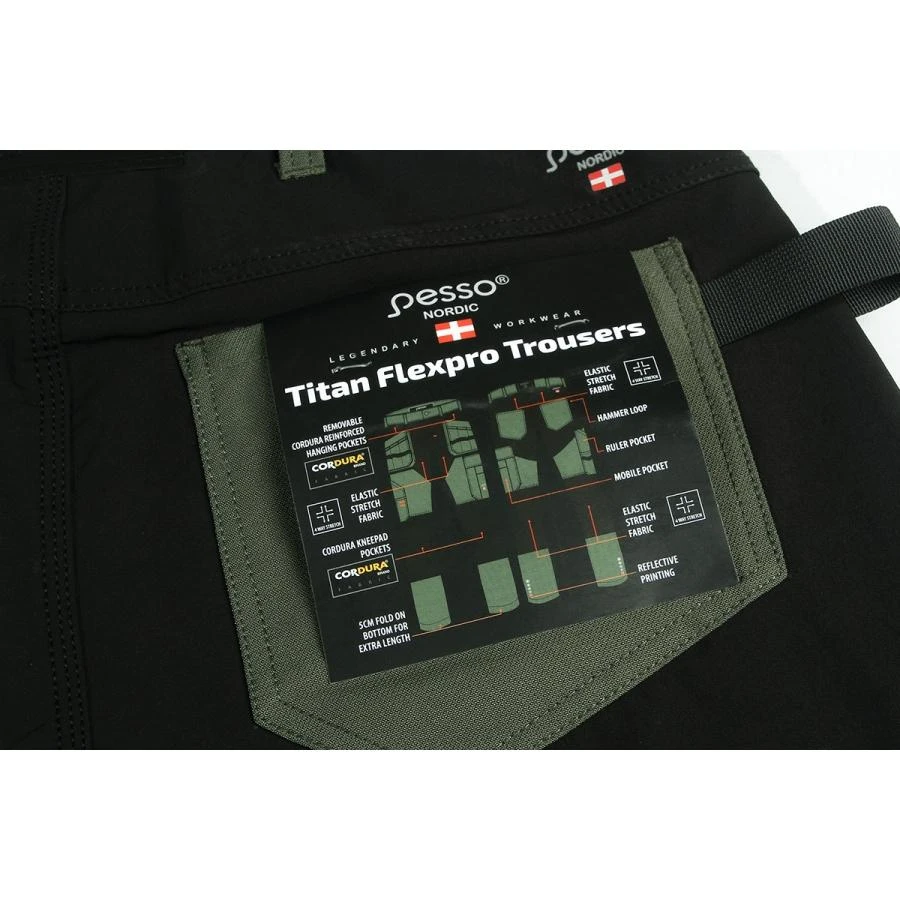 Kelnės Pesso Titan 125 (Spandex/Cordura) žalios