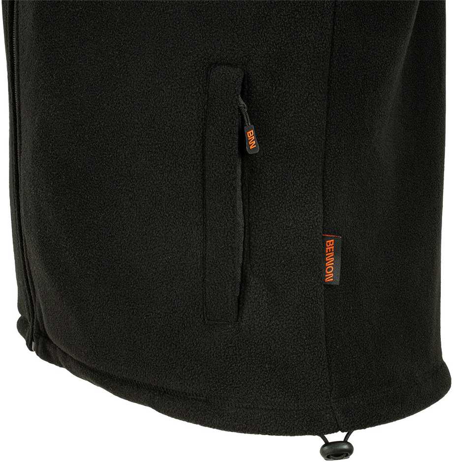 Liemenė iš fleece audinio, juoda