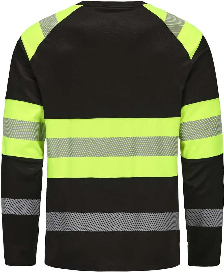 Marškinėliai ilgomis rankovėmis PESSO Hi-vis, juodi