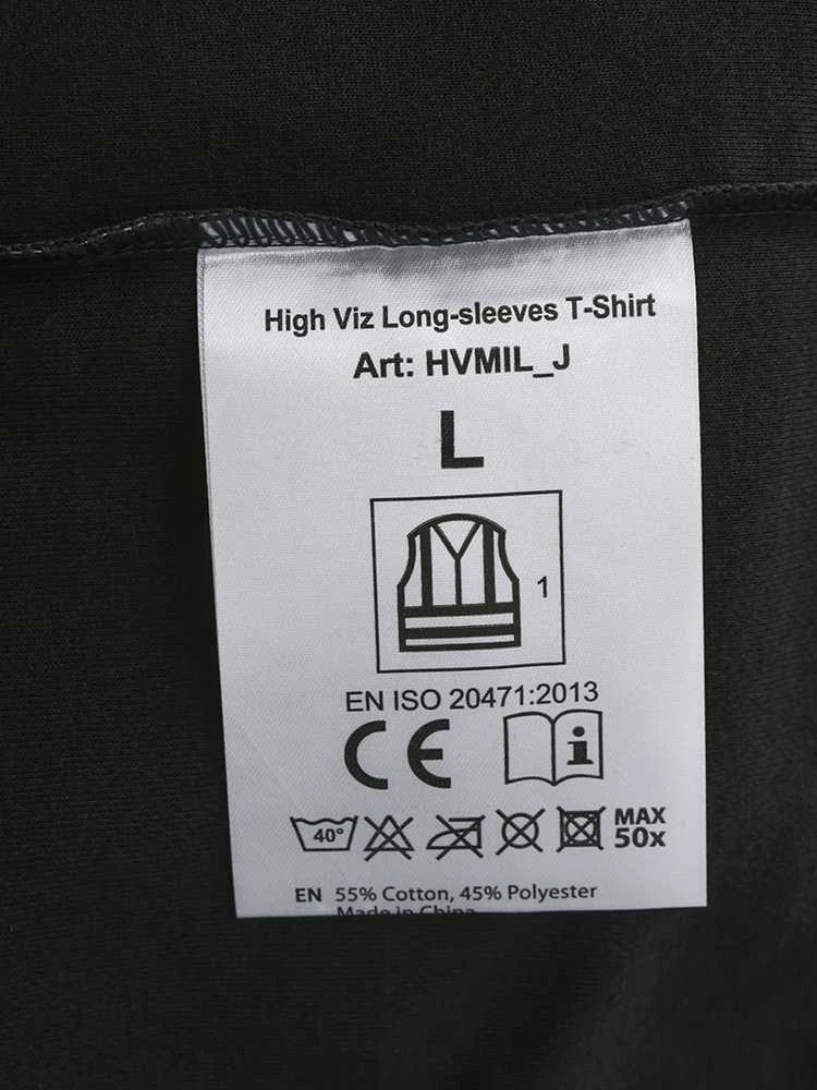 Marškinėliai ilgomis rankovėmis PESSO Hi-vis, juodi