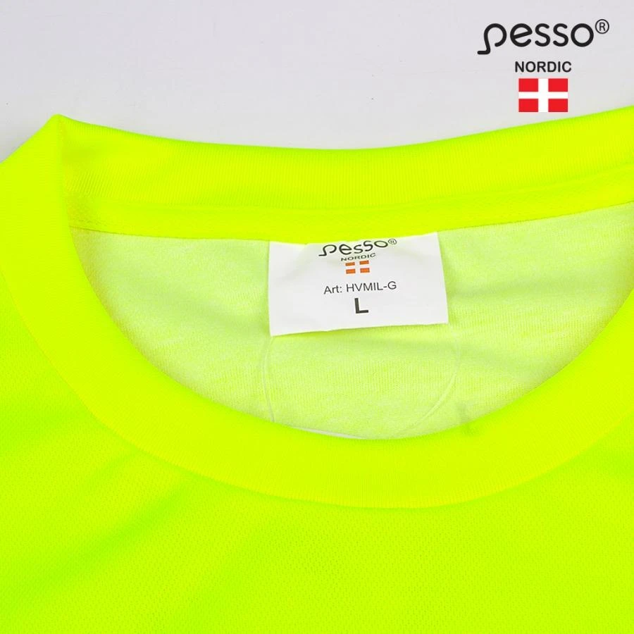 Marškinėliai ilgomis rankovėmis PESSO Hi-vis, geltoni