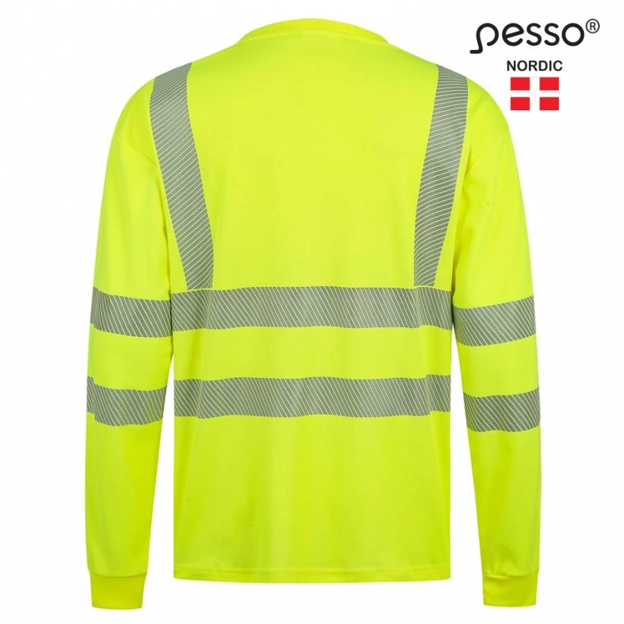 Marškinėliai ilgomis rankovėmis PESSO Hi-vis, geltoni