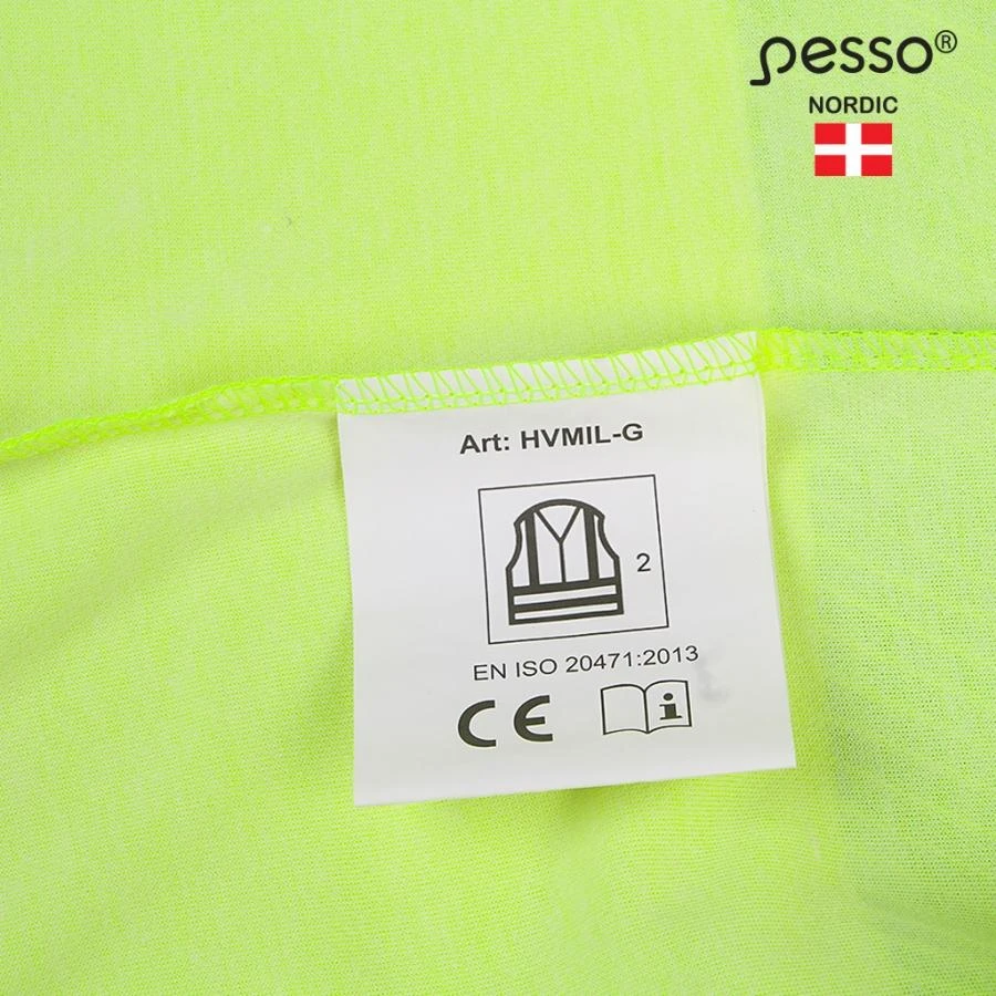 Marškinėliai ilgomis rankovėmis PESSO Hi-vis, geltoni
