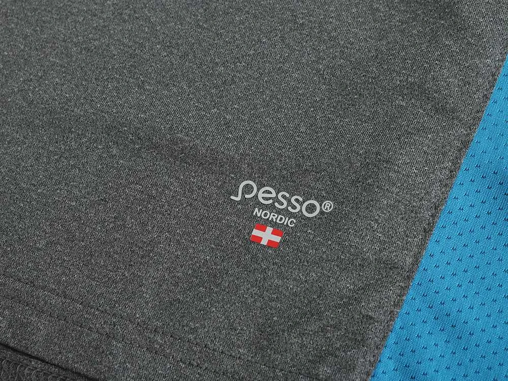 Marškinėliai Pesso BREEZE pilki/mėlyni