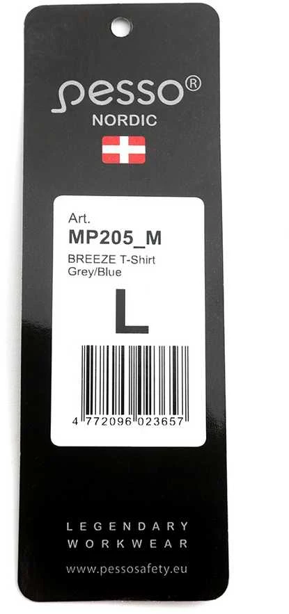 Marškinėliai Pesso BREEZE pilki/mėlyni