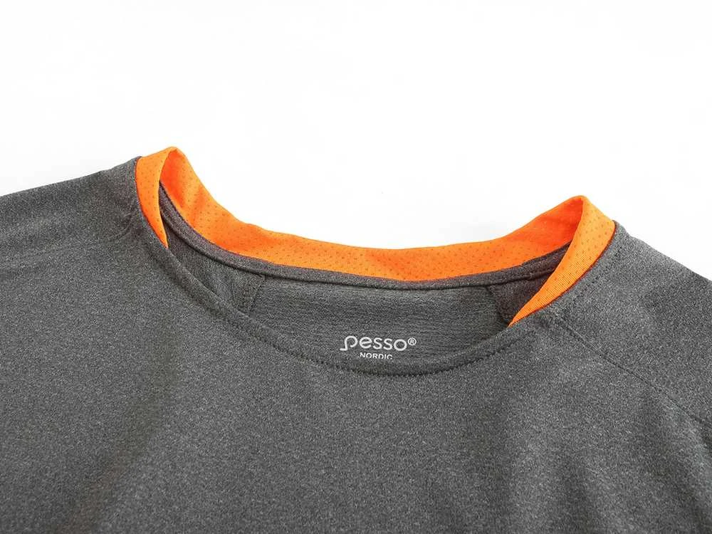 Marškinėliai Pesso BREEZE pilki/oranžiniai