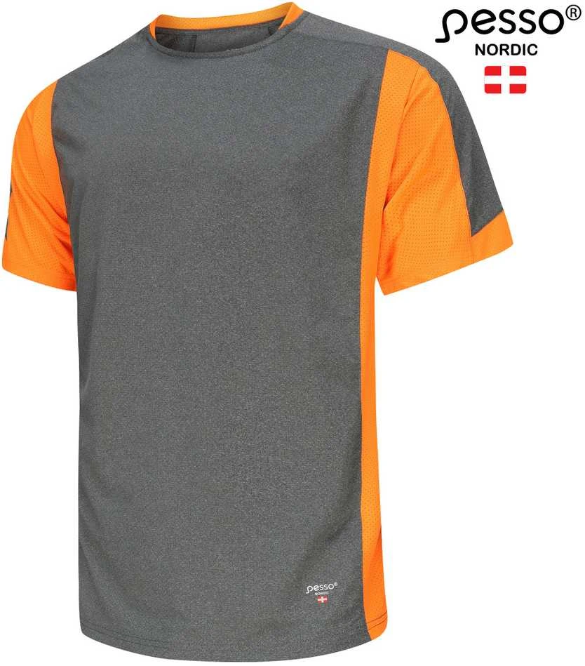 Marškinėliai Pesso BREEZE pilki/oranžiniai