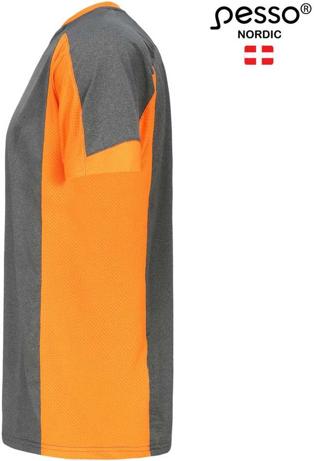 Marškinėliai Pesso BREEZE pilki/oranžiniai