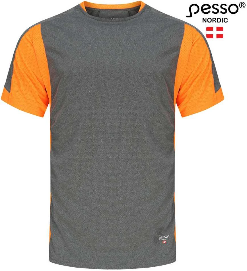 Marškinėliai Pesso BREEZE pilki/oranžiniai