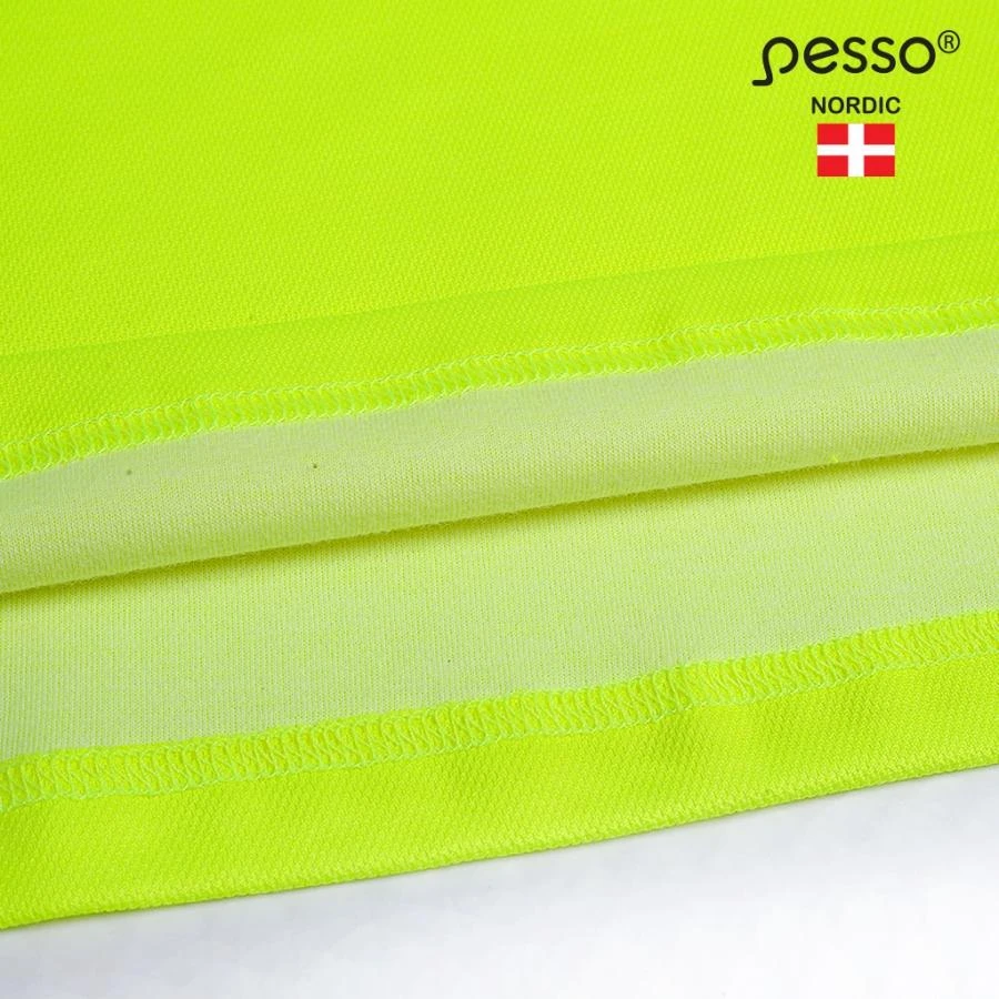 Marškinėliai PESSO Hi-vis, geltoni (50% medv.50% pol.)