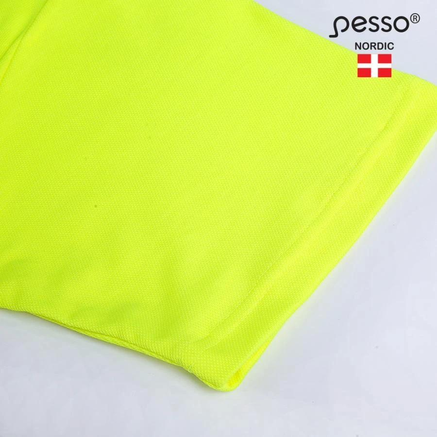 Marškinėliai PESSO Hi-vis, geltoni (50% medv.50% pol.)