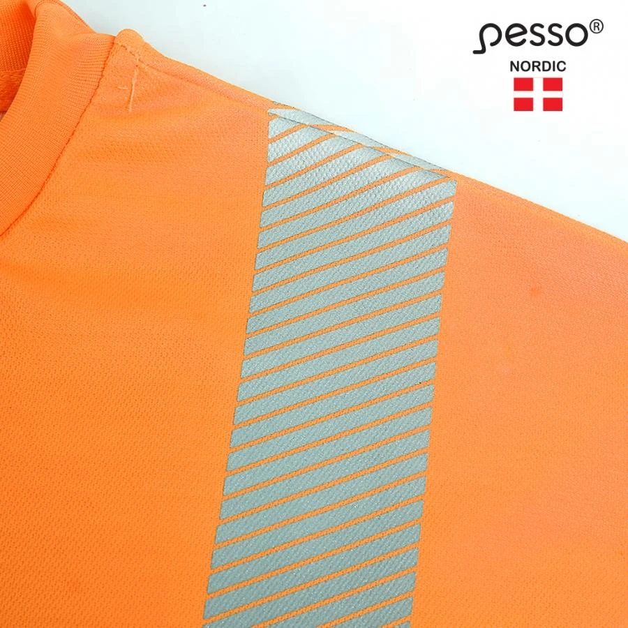 Marškinėliai PESSO Hi-vis, oranžiniai(50% medv.50% pol.)