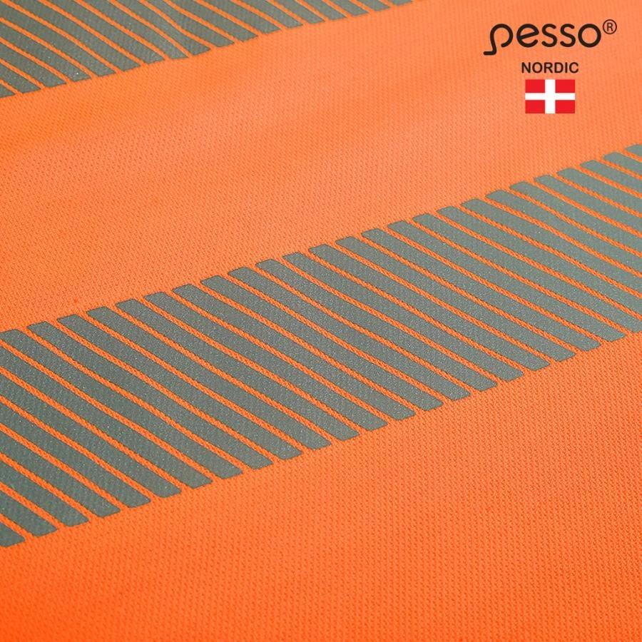 Marškinėliai PESSO Hi-vis, oranžiniai(50% medv.50% pol.)
