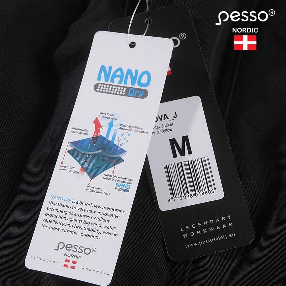 Pašiltinta striukė Pesso NOVA (juoda/geltona)