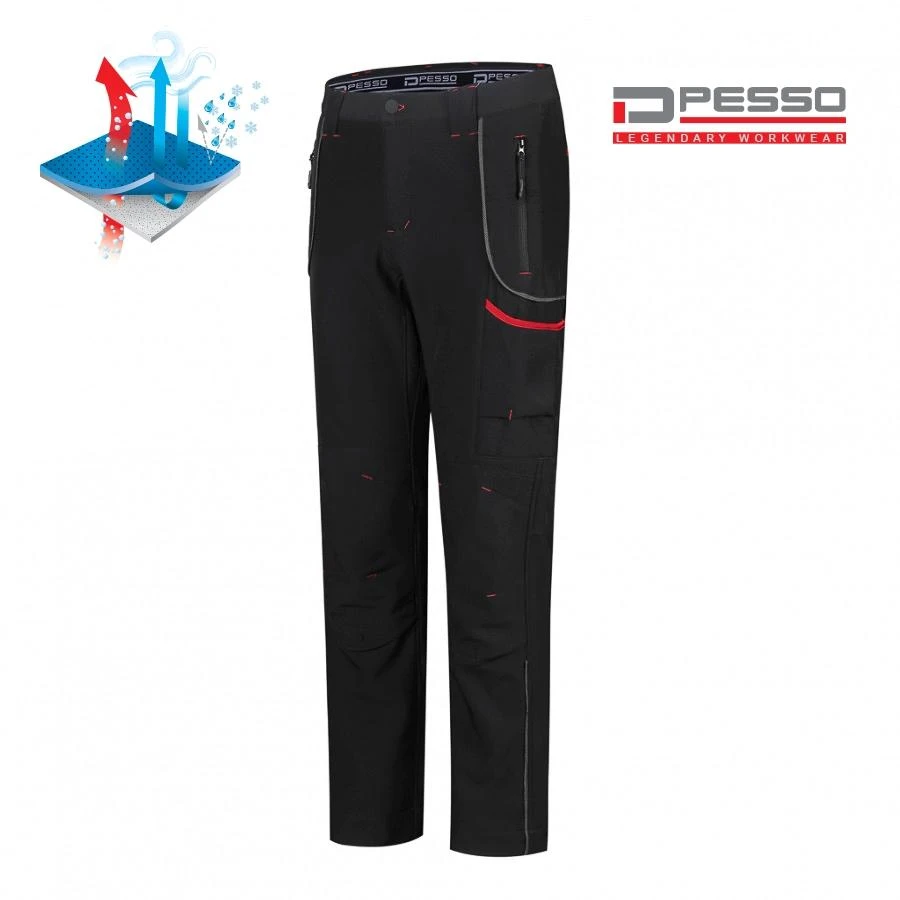 Pašiltintos softshell kelnės Pesso (juodos)