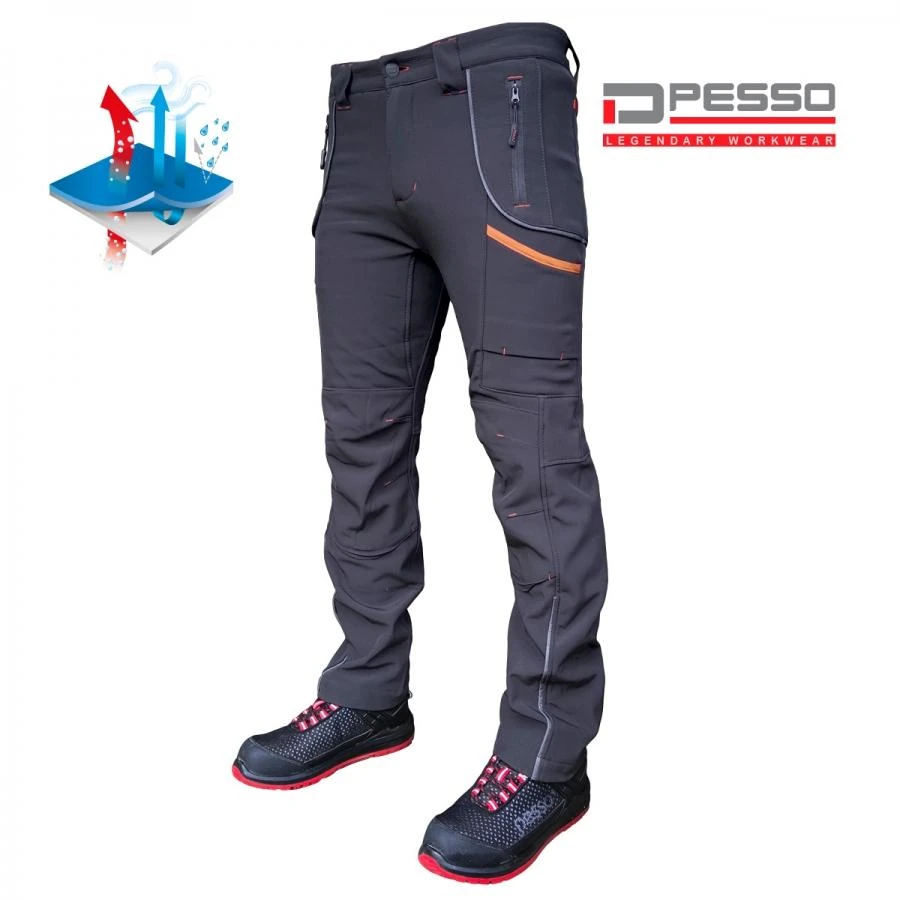 Pašiltintos softshell kelnės Pesso, pilkos