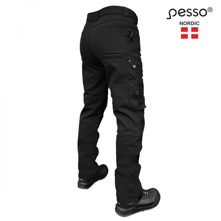Pašiltintos softshell Pesso kelnės Mercury( juodos)