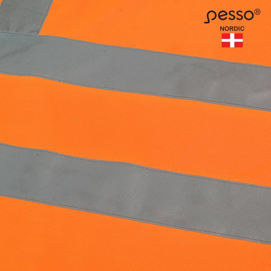 Polo marškinėliai PESSO Hi-vis, oranžiniai
