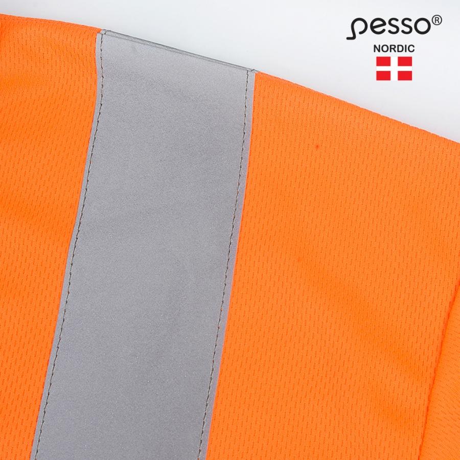Polo marškinėliai PESSO Hi-vis, oranžiniai