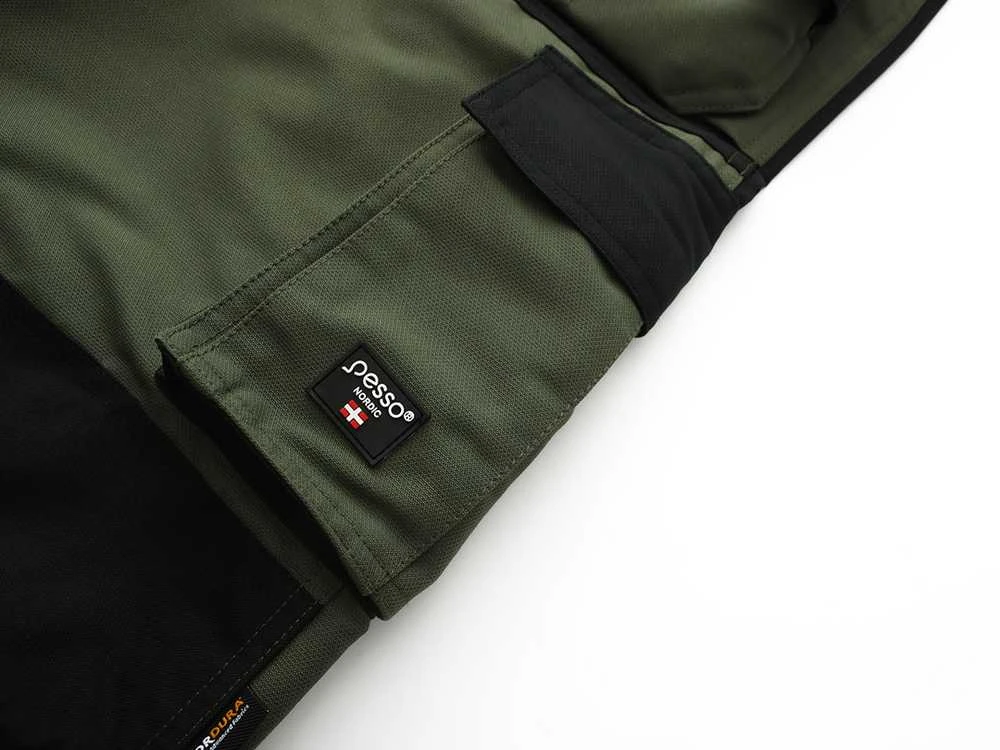 Puskombinezonis Pesso Titan 125 (Spandex/Cordura) žalias