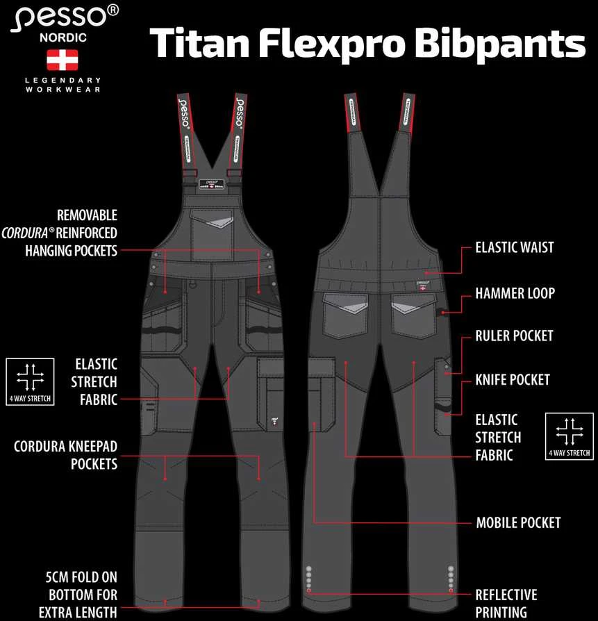 Puskombinezonis Pesso Titan 125 (Spandex/Cordura) pilkas