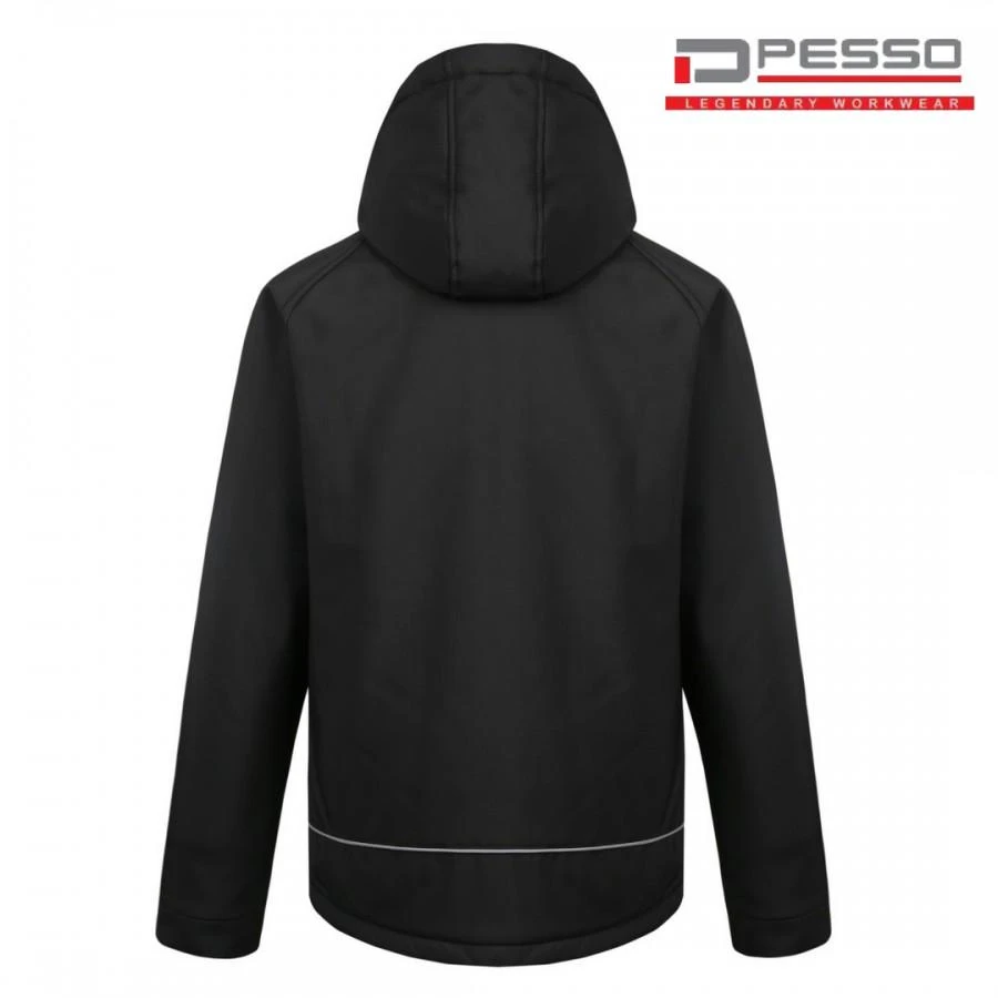 Šilta neperšlampanti Softshell striukė Pesso Otava, juoda