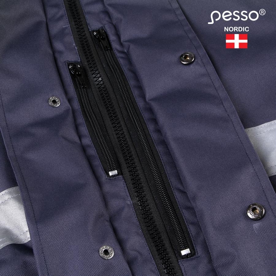 Šilta striukė Pesso HANA (mėlyna su geltona apdaila)