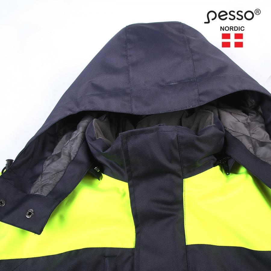 Šilta striukė Pesso HANA (mėlyna su geltona apdaila)
