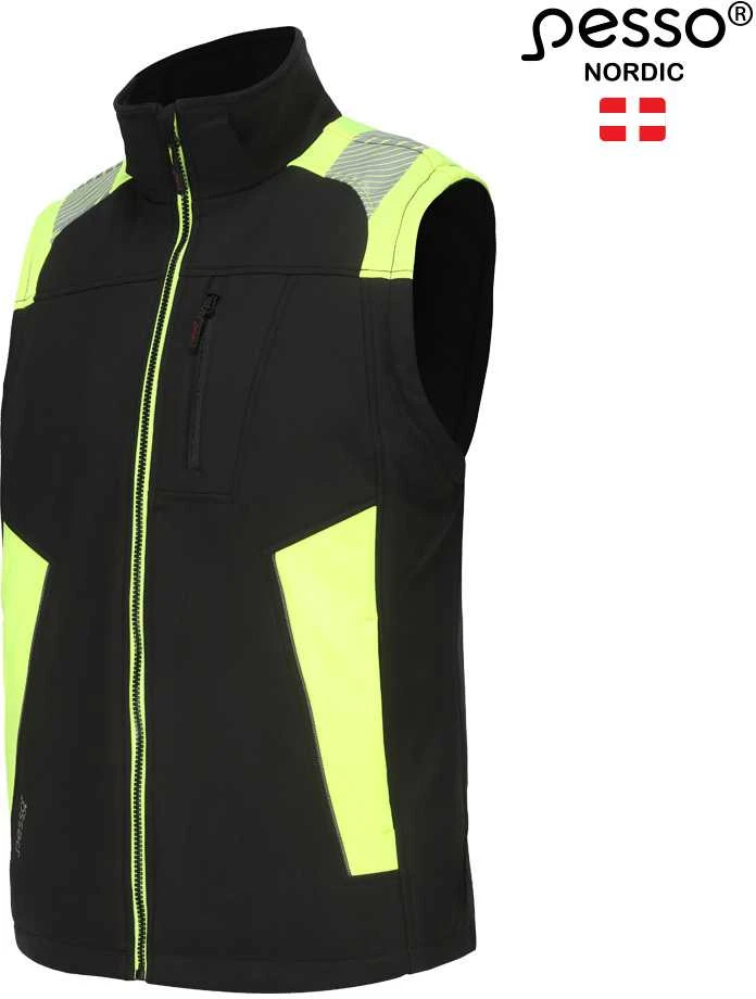 Softshell Pesso liemenė VESTA (juoda/geltona)