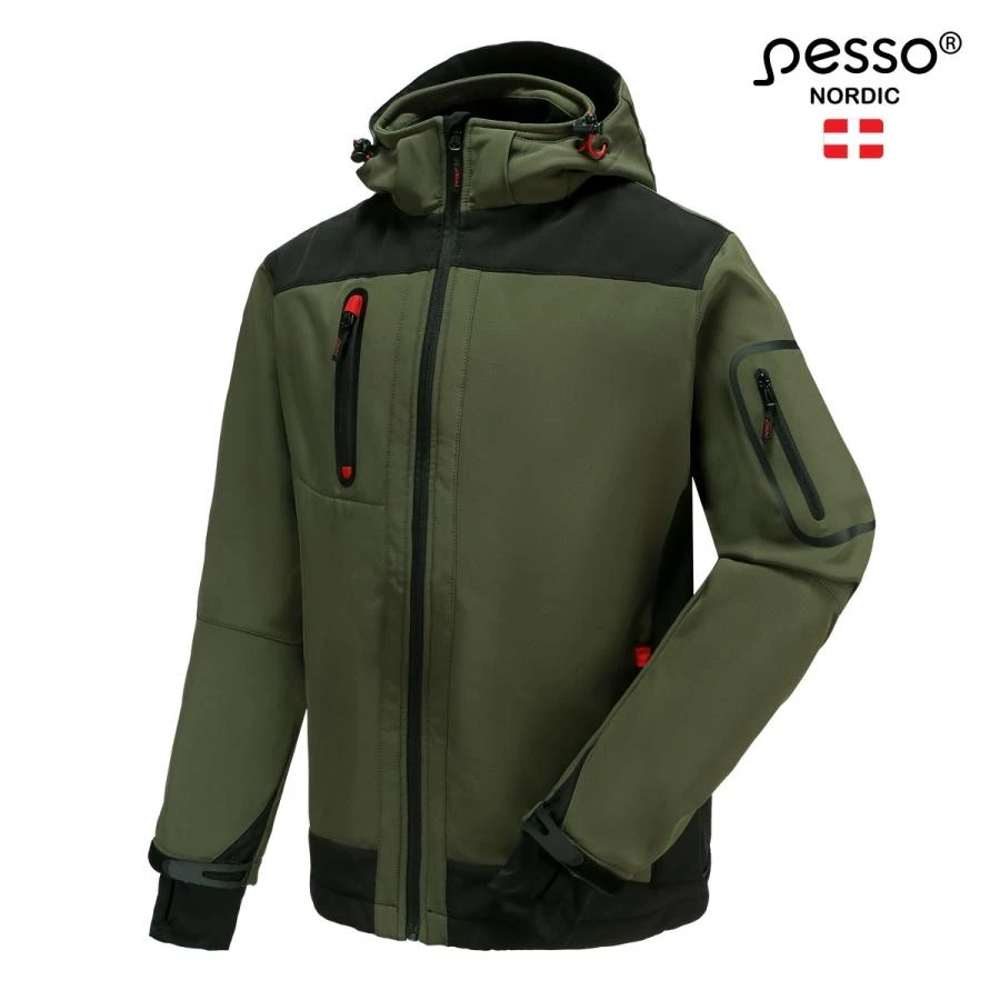 Softshell striukė Pesso Acropolis, Olive Žalias