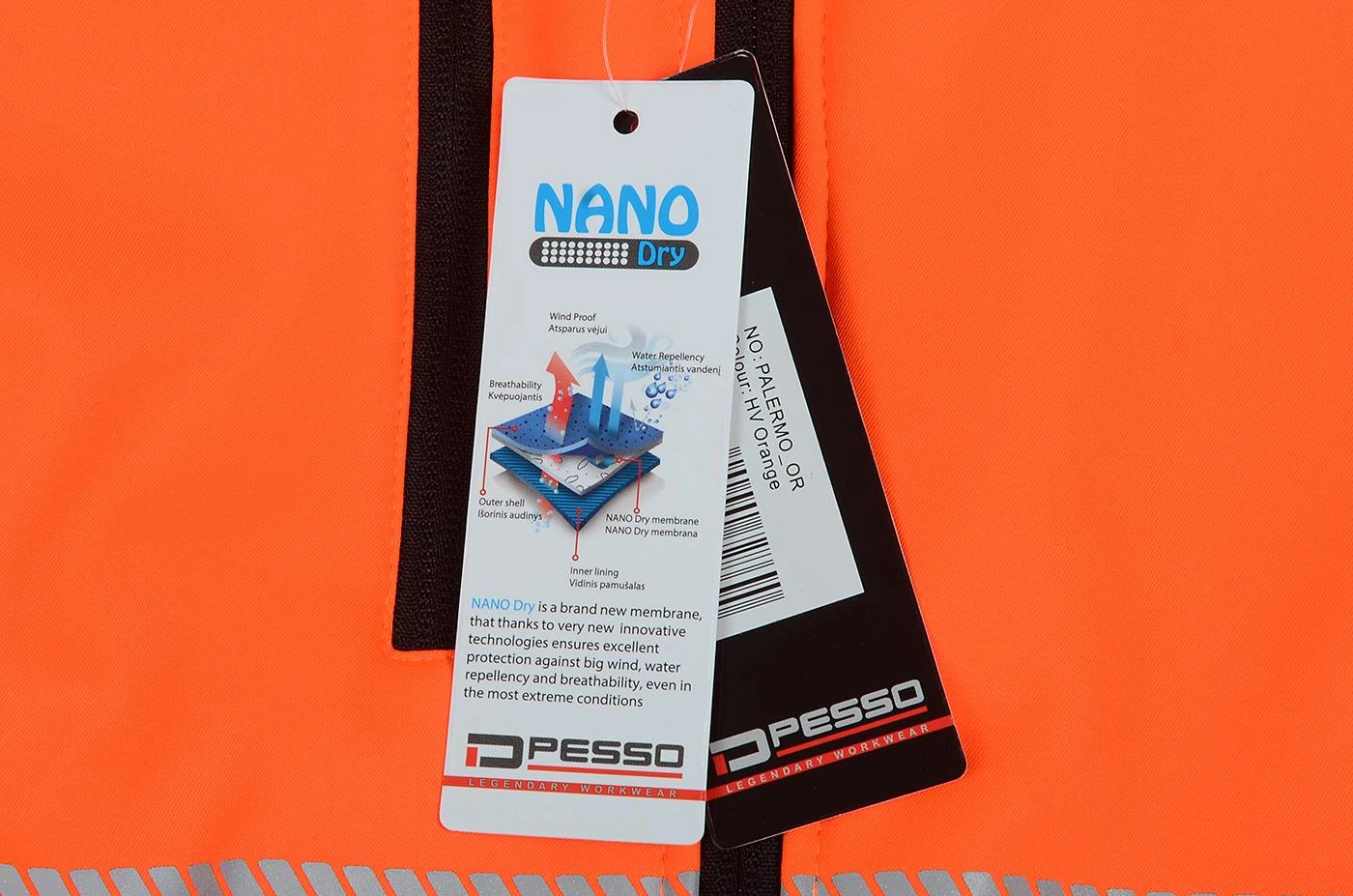 Softshell striukė Pesso PALERMO HI-VIS, ryškaus matomumo oranžinė