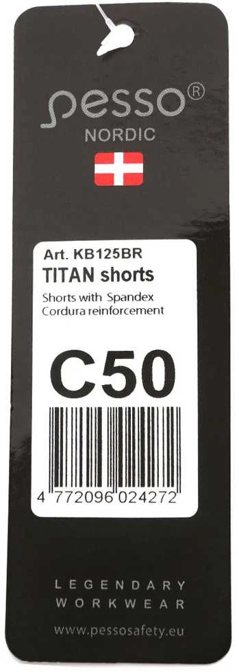 Šortai Pesso Titan 125( Spandex/Cordura),rudi