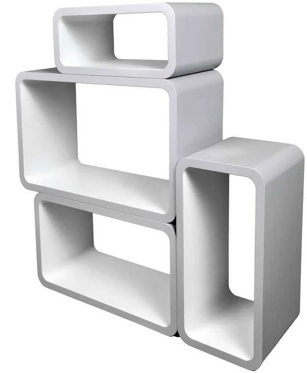 Pakabinamas-pastatomas lentynų komplektas LO01-PB pilkas-baltas (Nemokamas pristatymas)