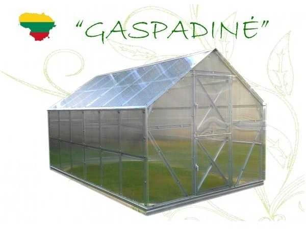 Lietuviškas šlaitinis šiltnamis GASPADINĖ 2,64x4m su 6mm danga