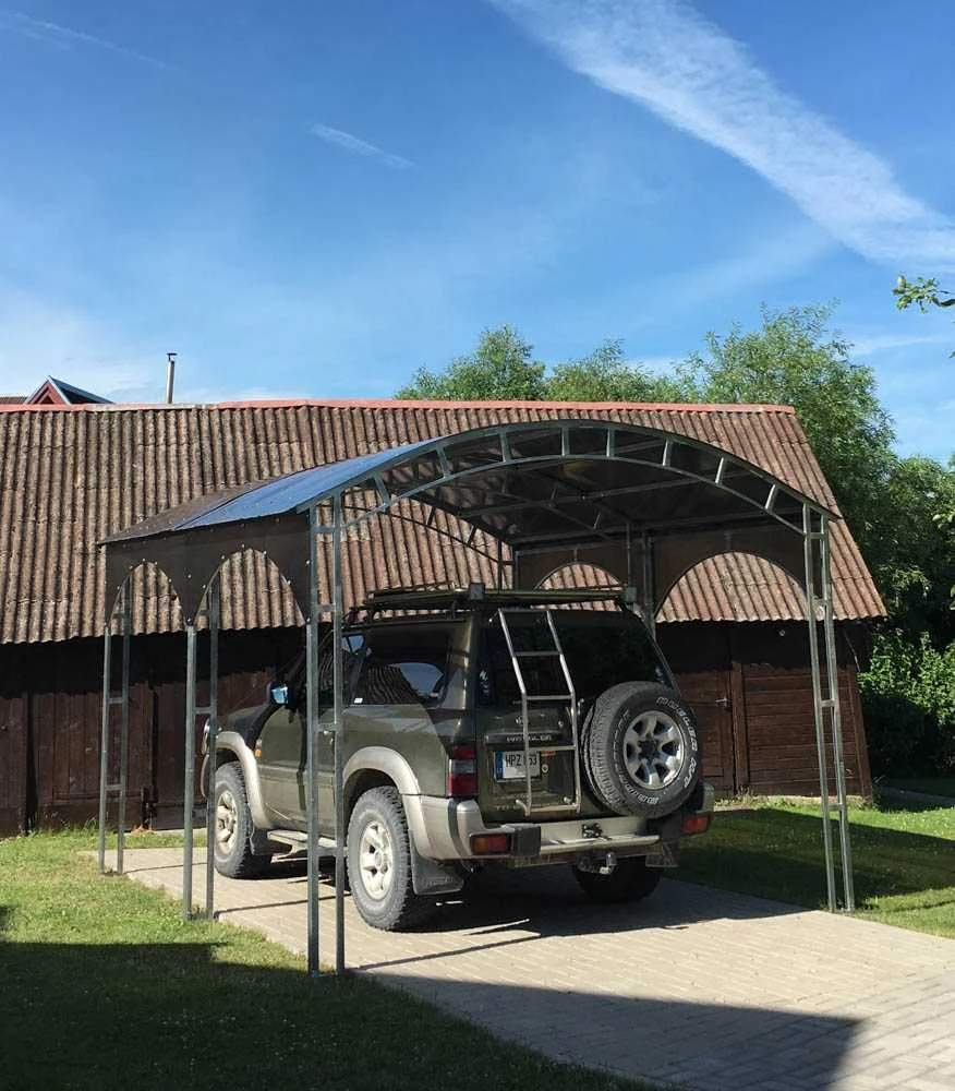 Pastogė automobiliui – ERLINA 4m su 4mm danga
