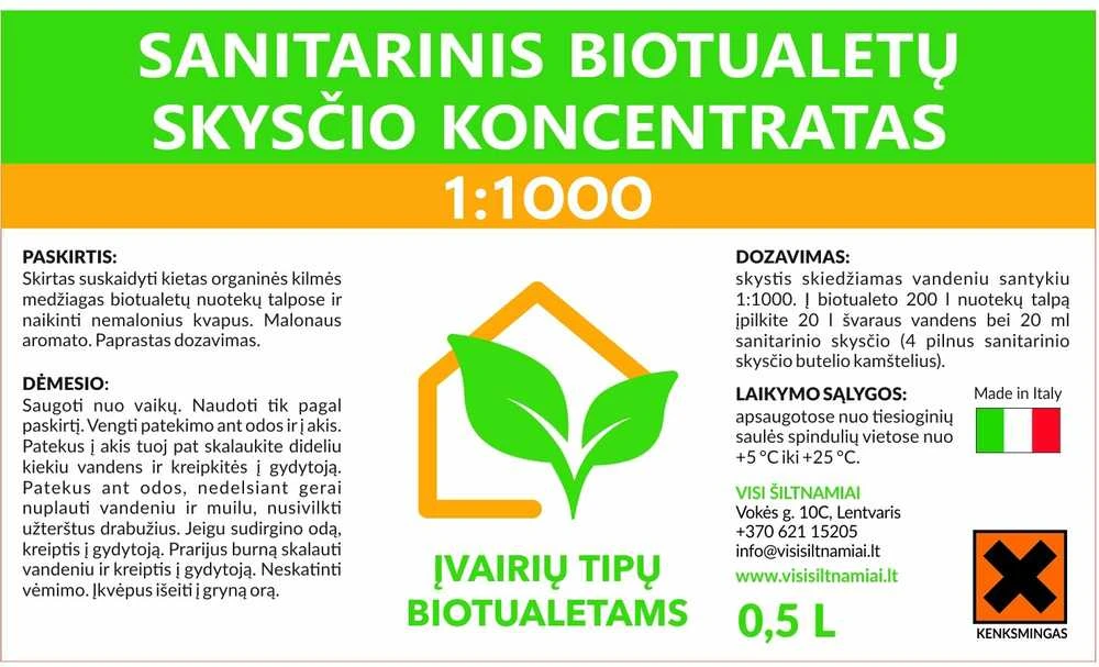 Biotualetų skysčio koncentratas UNIVERSALUS